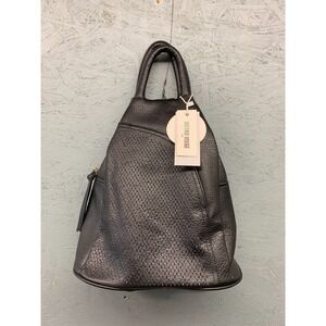 METRO MUSE Women's Double Strap Convertible Backpack Fashion Vegan Bag Black‎